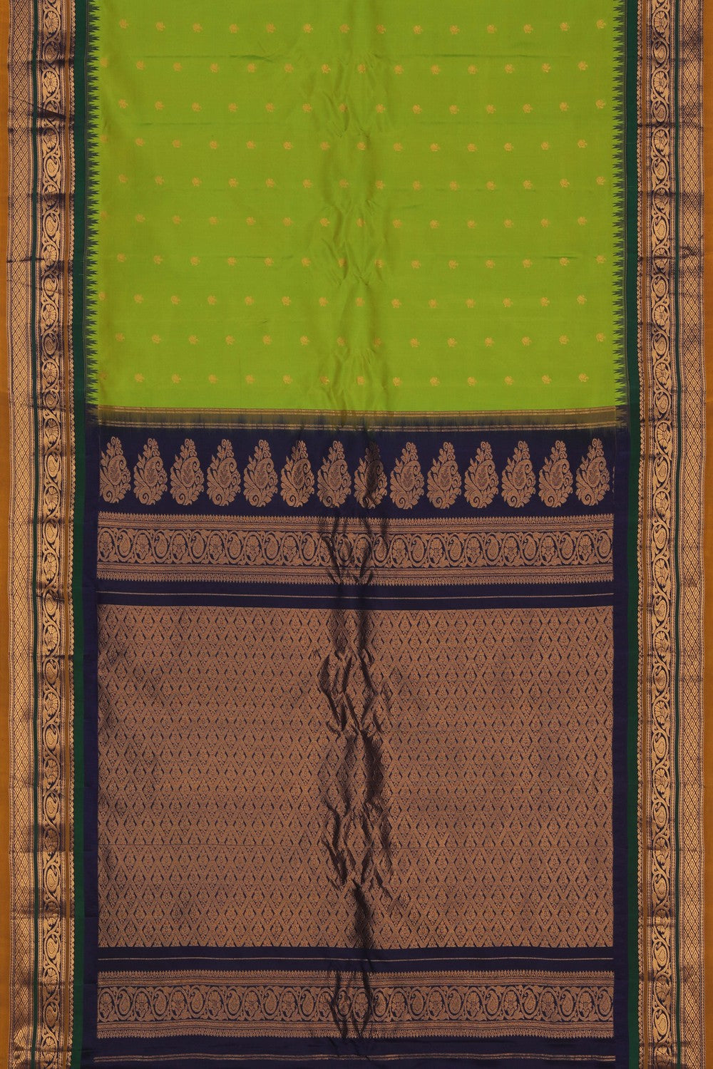 Image of Gadwal Silk Green Saree