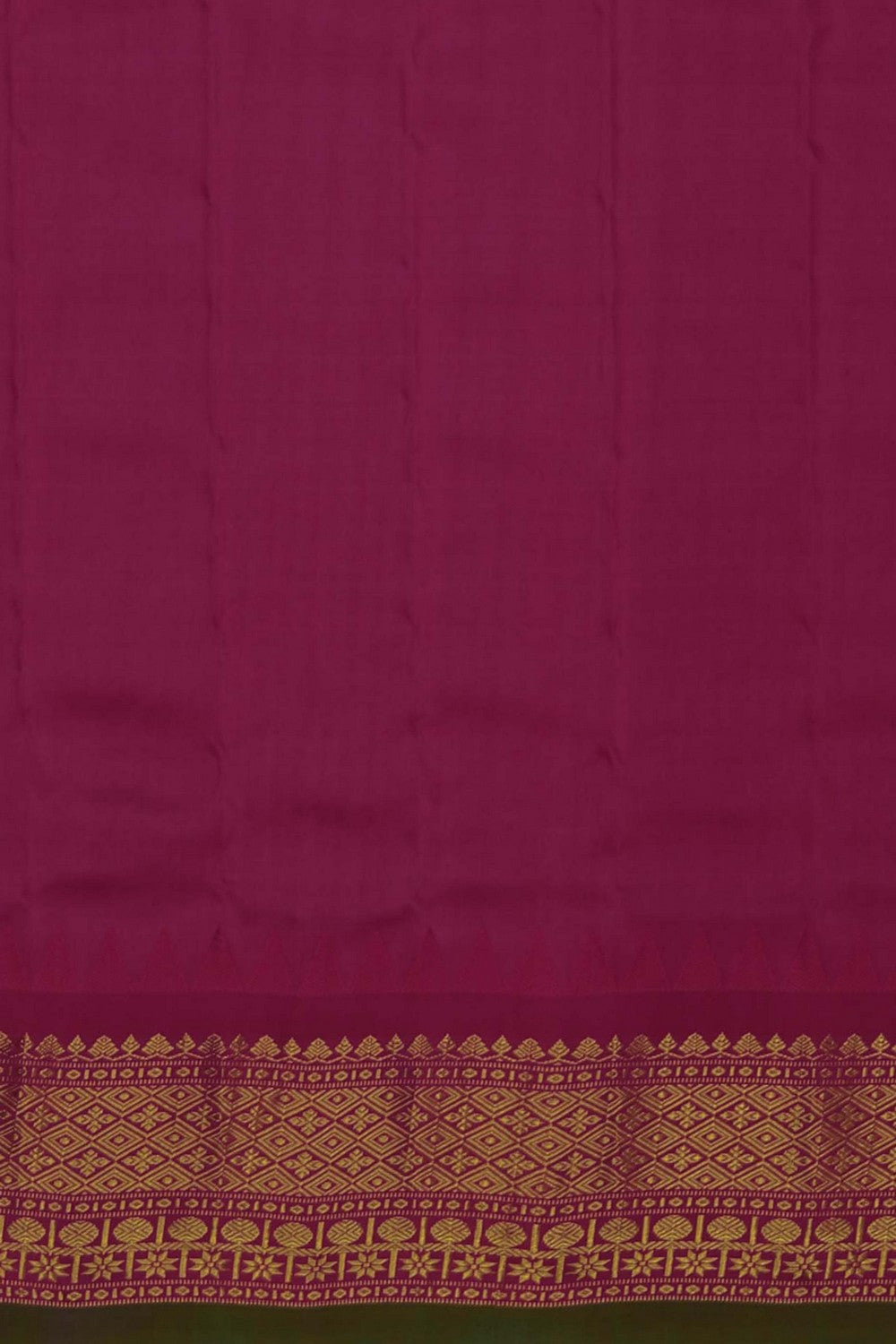 Image of Gadwal Silk Moss Green Saree