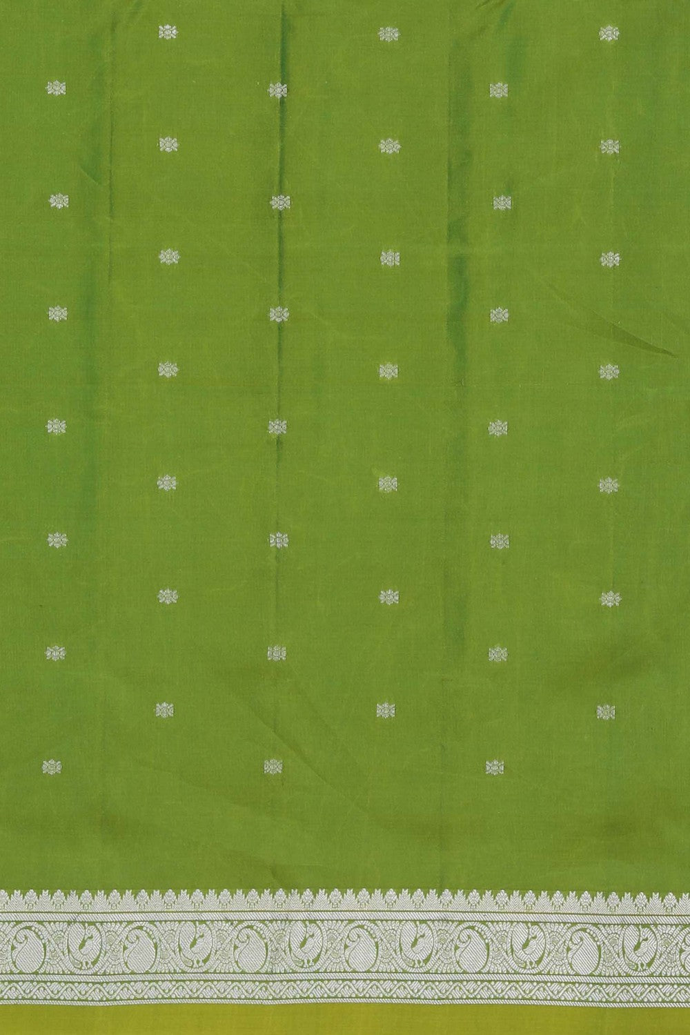 Image of Green Gadwal Silk Saree