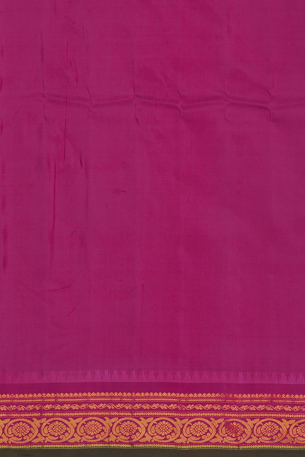 Image of Green Gadwal Silk Saree
