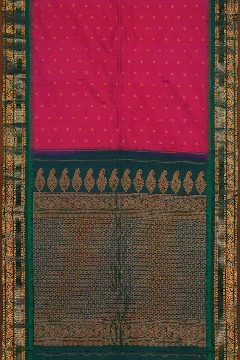Image of Pink Gadwal Silk Saree