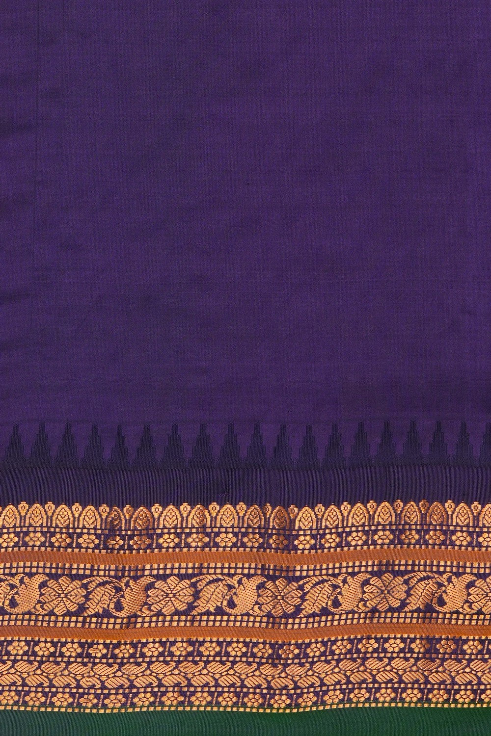 Image of Gadwal Silk Orange Saree