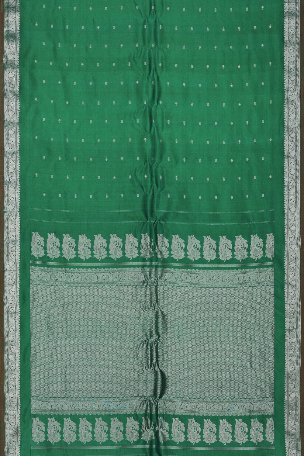 Image of Gadwal Silk Green Saree