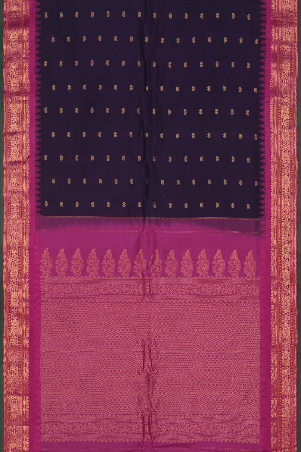 Image of Purple Gadwal Silk Saree