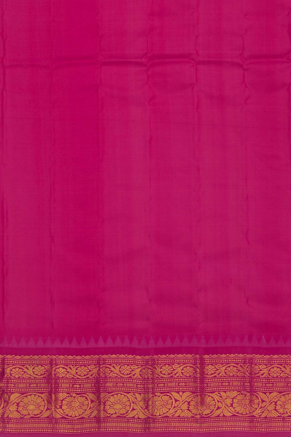 Image of Mustard Gadwal Silk Cotton Saree