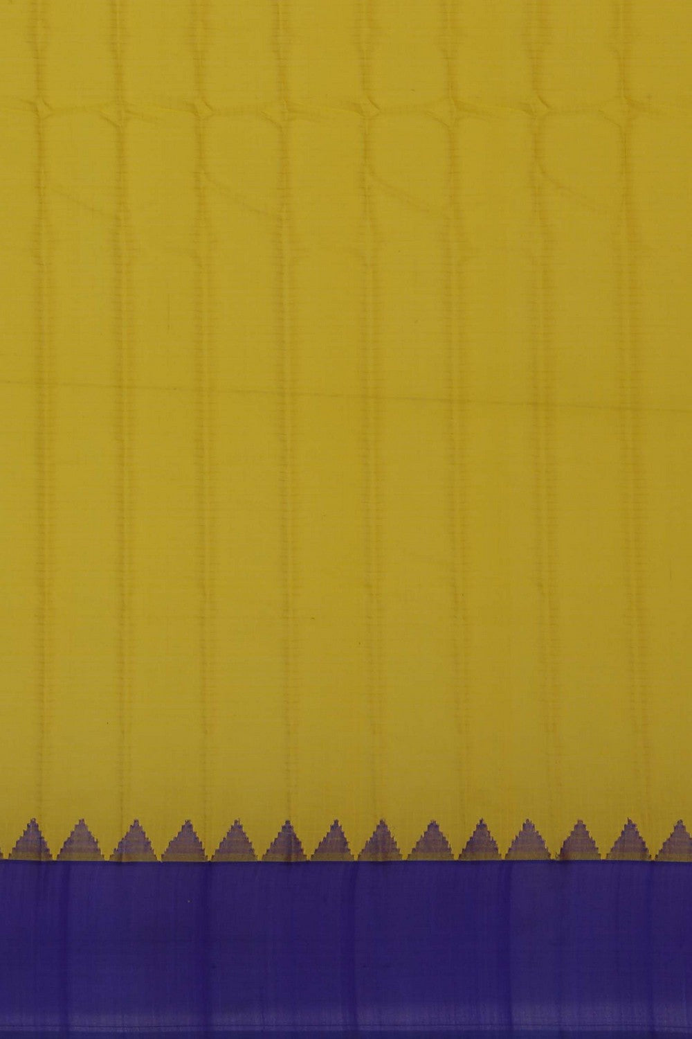 Image of Yellow Gadwal Silk Cotton Saree
