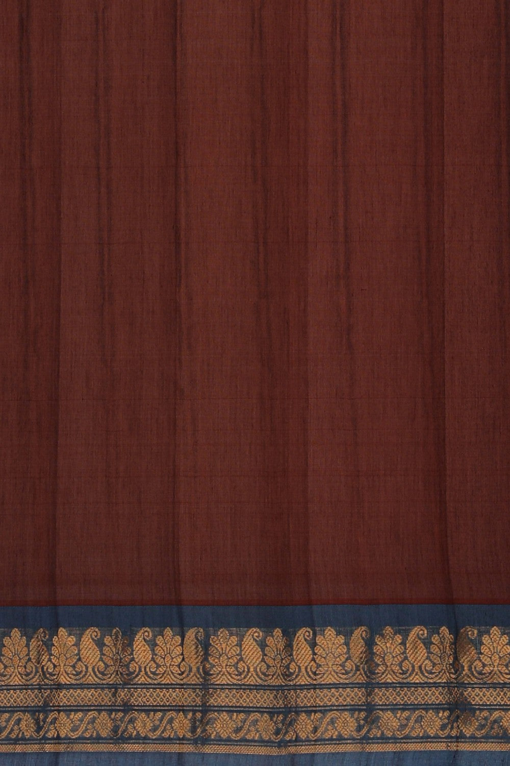 Image of Brown Gadwal Silk Cotton Saree