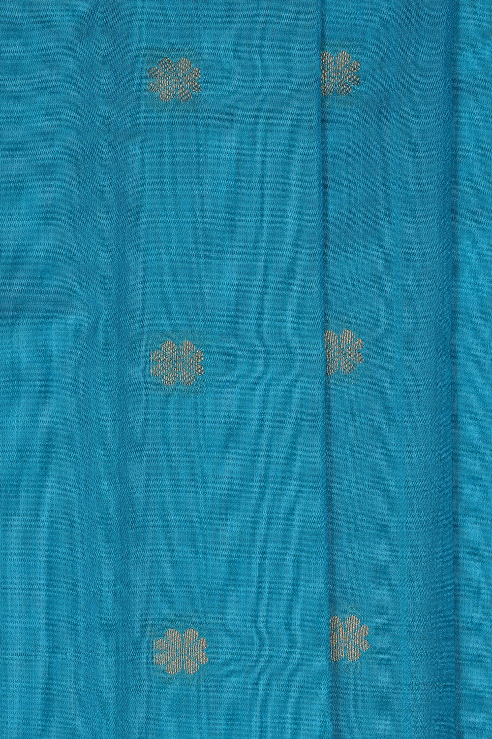Image of Blue Gadwal Silk Cotton Saree