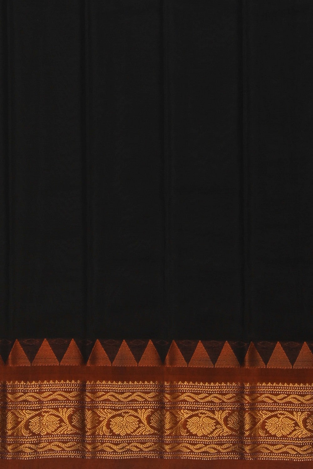 Image of Black Gadwal Silk Cotton Saree