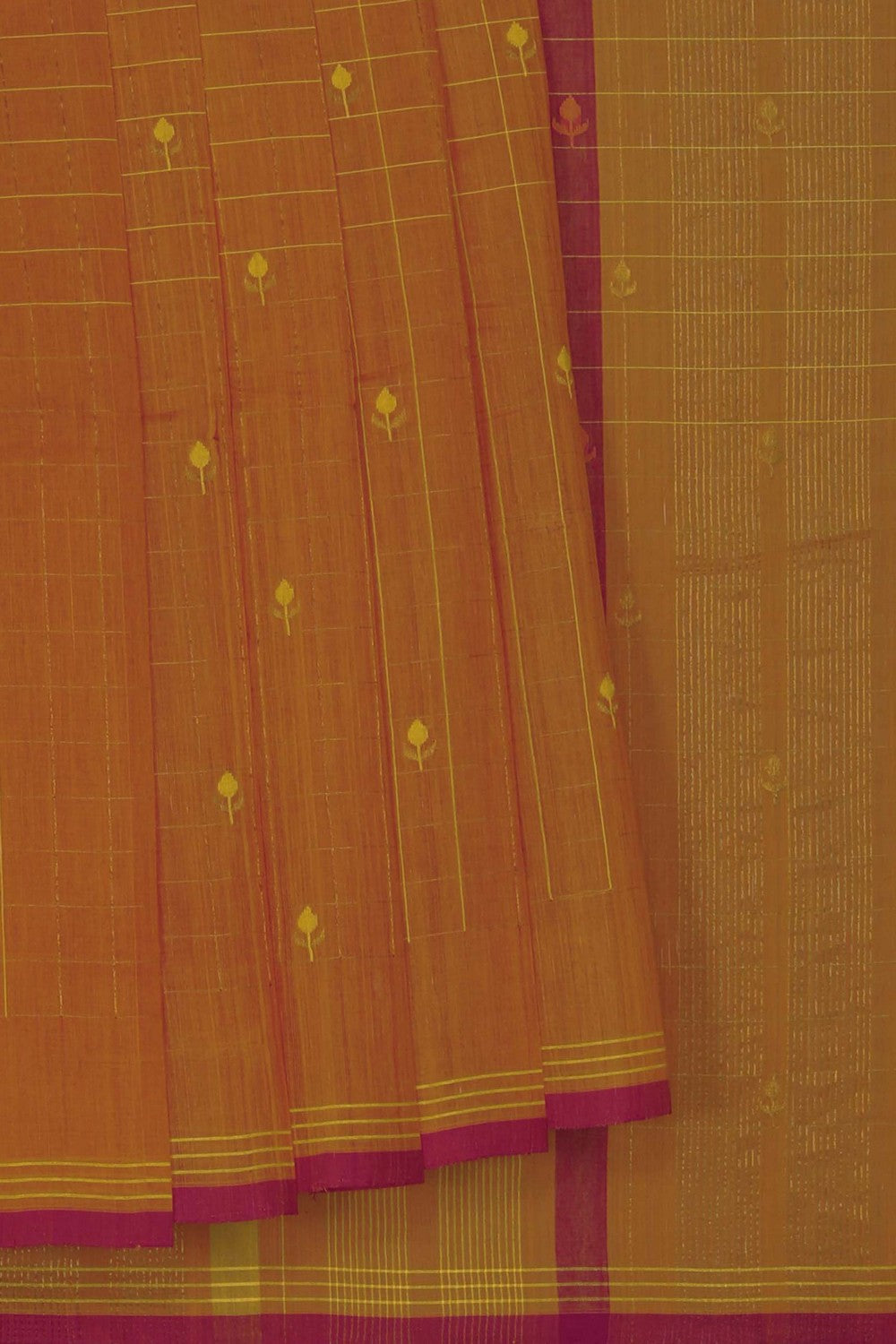 Image of Orange Uppada Cotton Saree