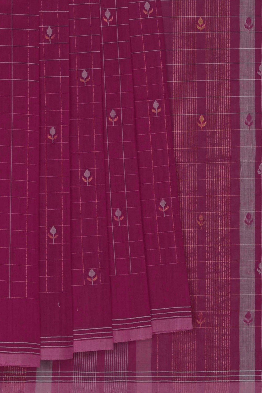 Image of Pink Uppada Cotton Saree