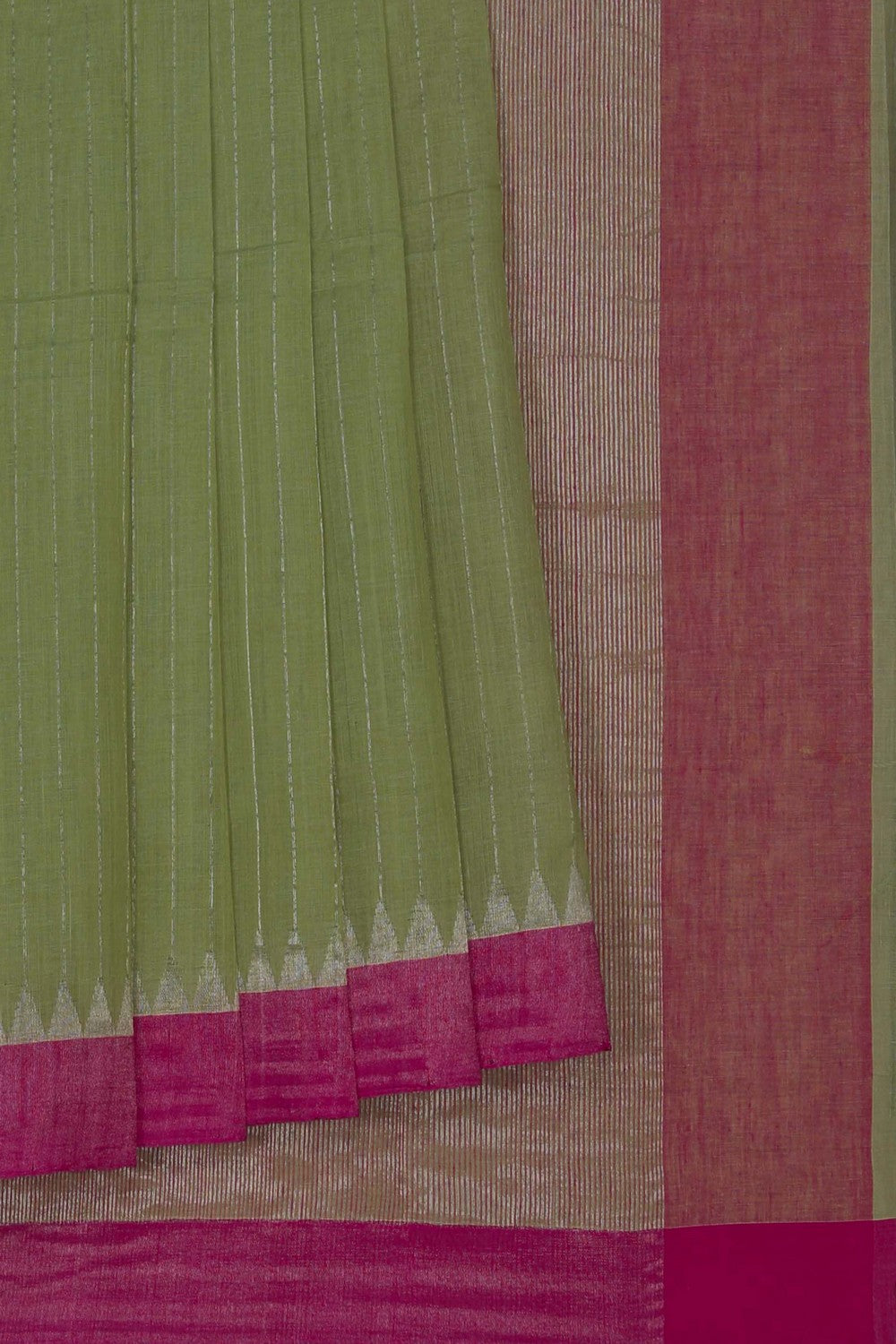 Image of Green Uppada Cotton Saree