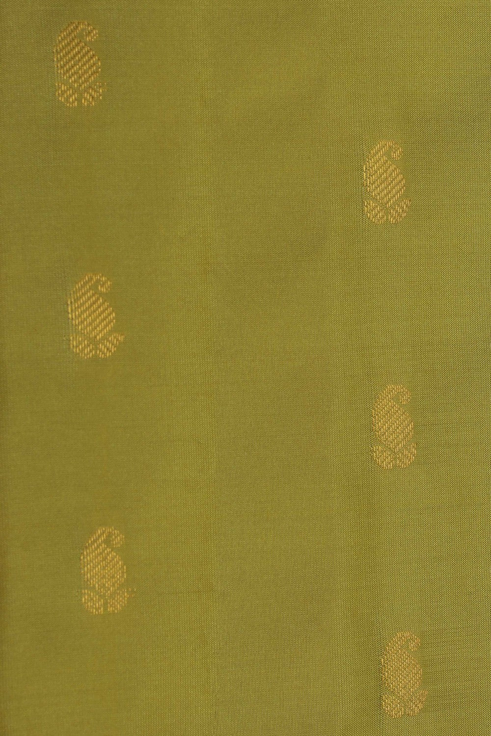 Image of Gadwal Silk Fenugreek Yellow Saree