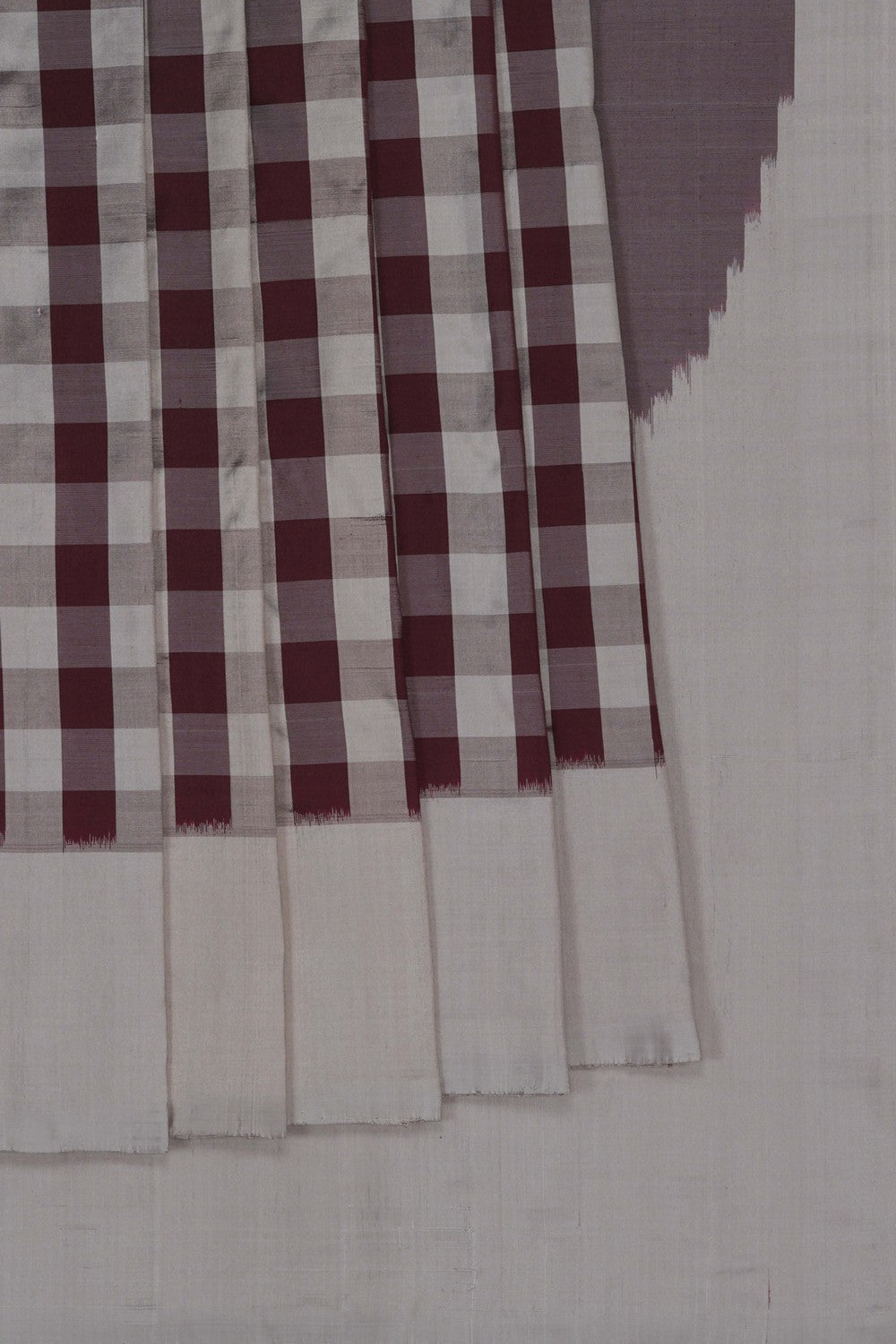 Image of Grey Pochampally Silk Saree