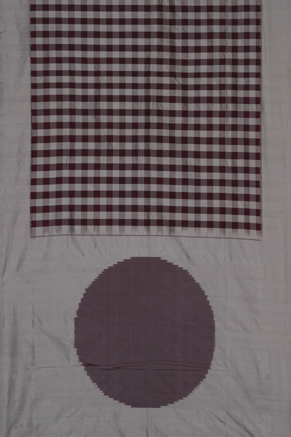 Image of Grey Pochampally Silk Saree