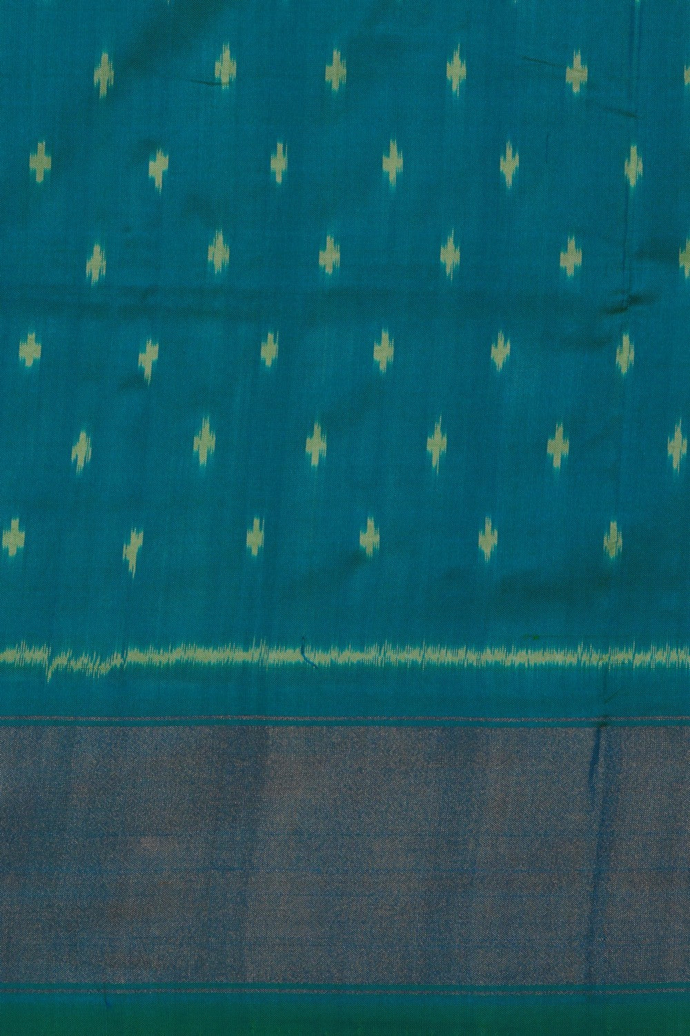 Image of A Geometric Pattern Pochampally Silk Saree