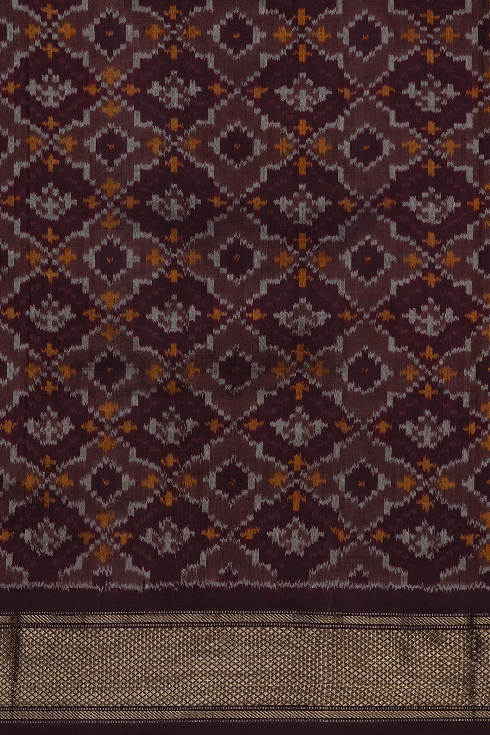 Image of Beige Pochampally Silk Saree