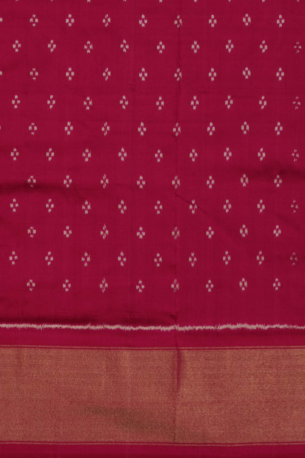 Image of Grey Pochampally Ikat Silk Saree
