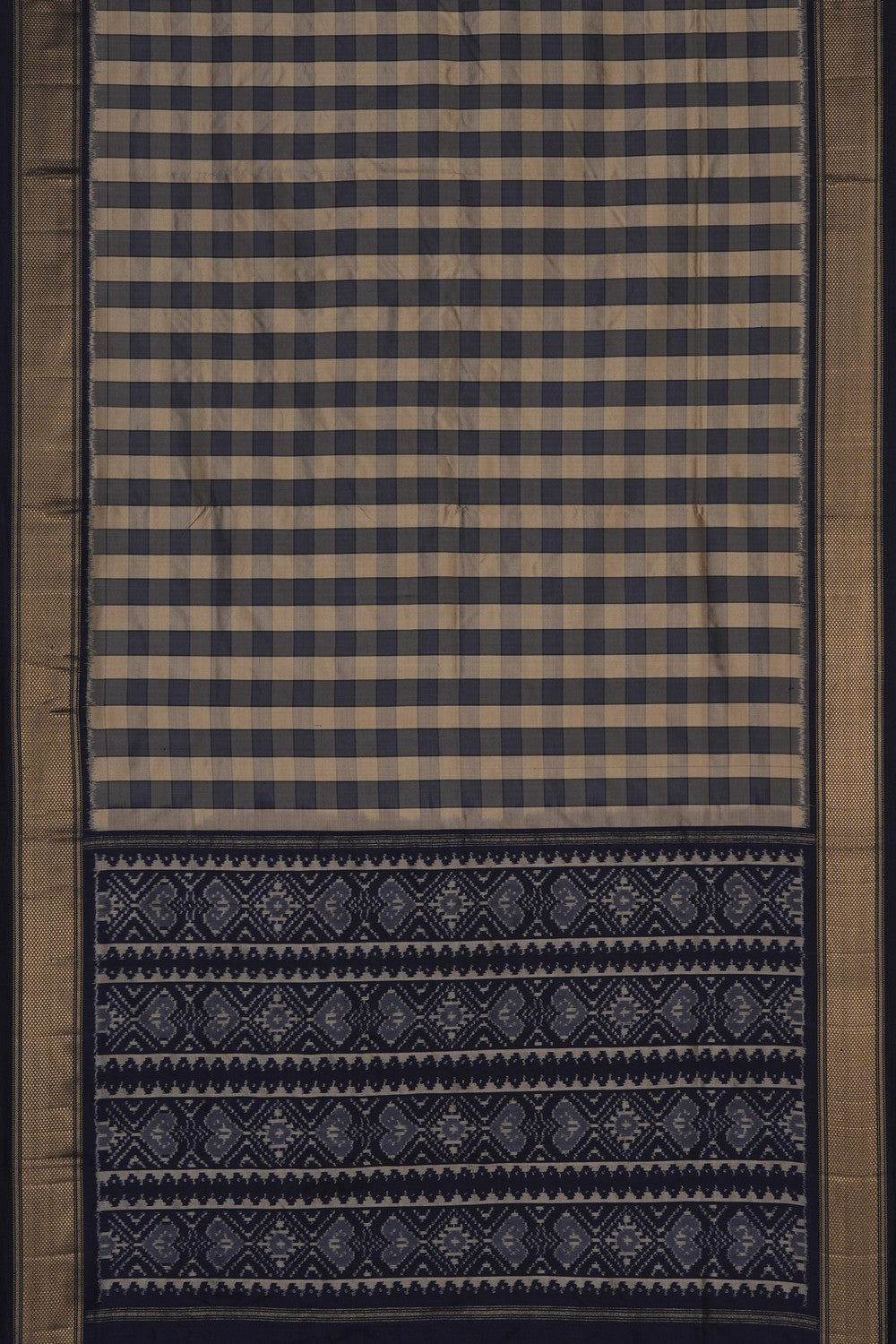 Image of Beige Pochampally Silk Saree