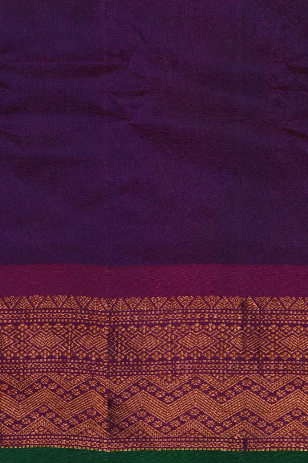 Image of Blue Gadwal Silk Cotton Saree