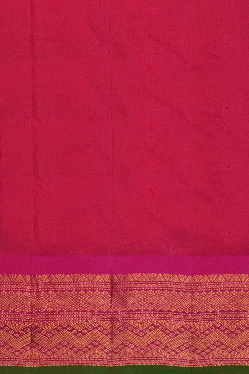 Image of Orange Gadwal Silk Cotton Saree