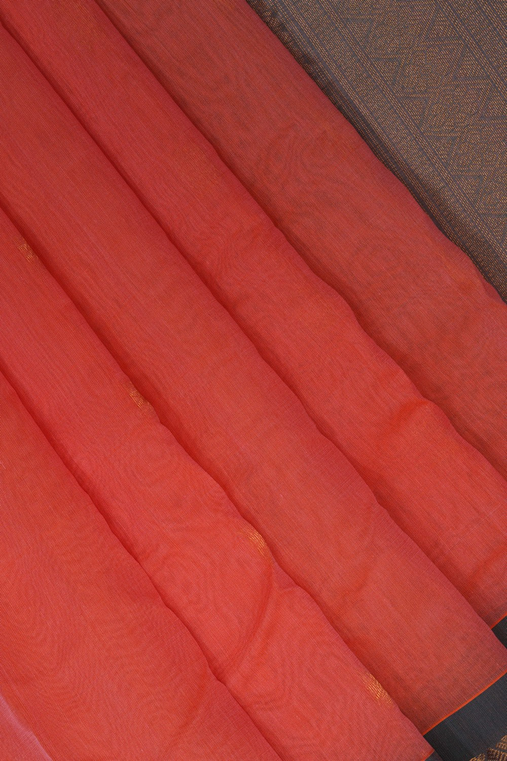 Image of Peach Gadwal Silk Cotton Saree