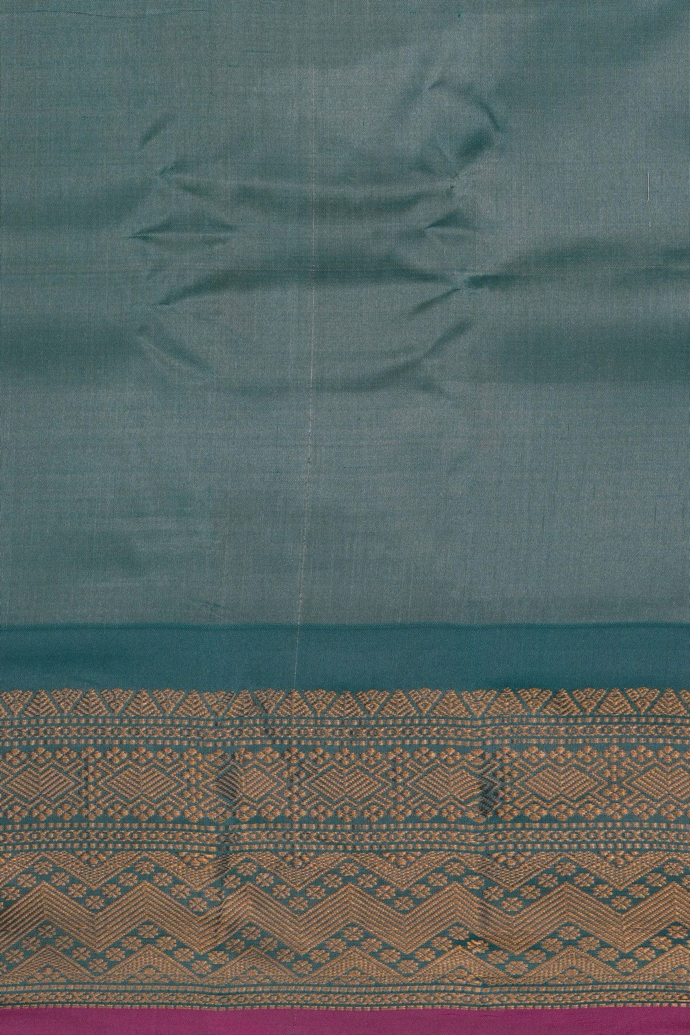 Image of Grey Gadwal Silk Cotton Saree