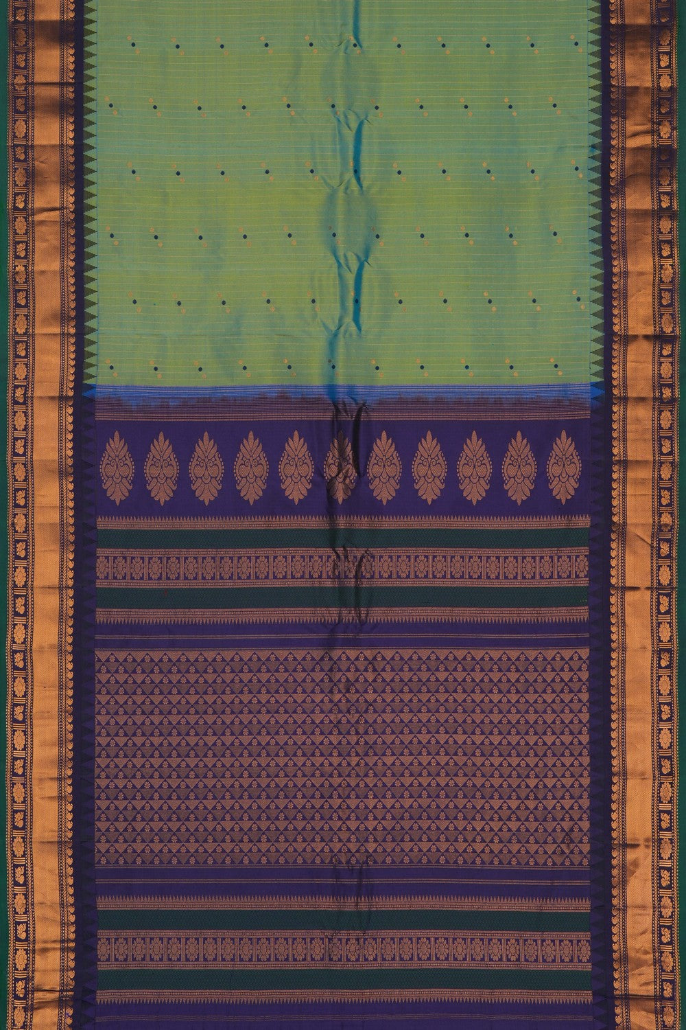 Image of Sea Green Gadwal Silk Saree