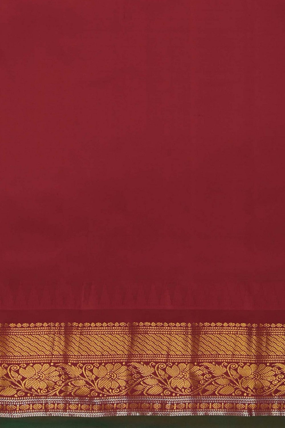 Image of Teal Blue Gadwal Silk Saree