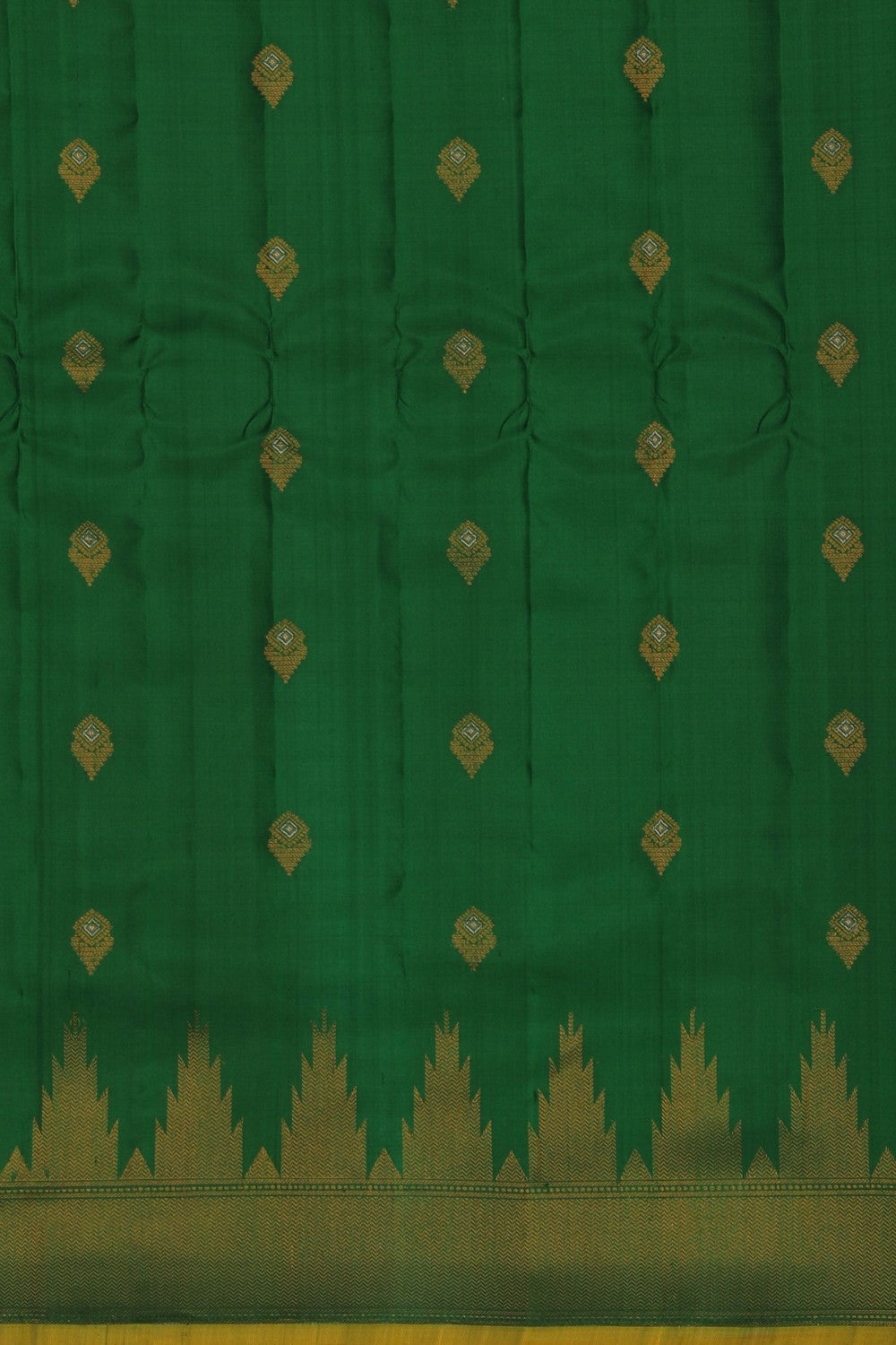 Image of Sea Blue Gadwal Silk Saree