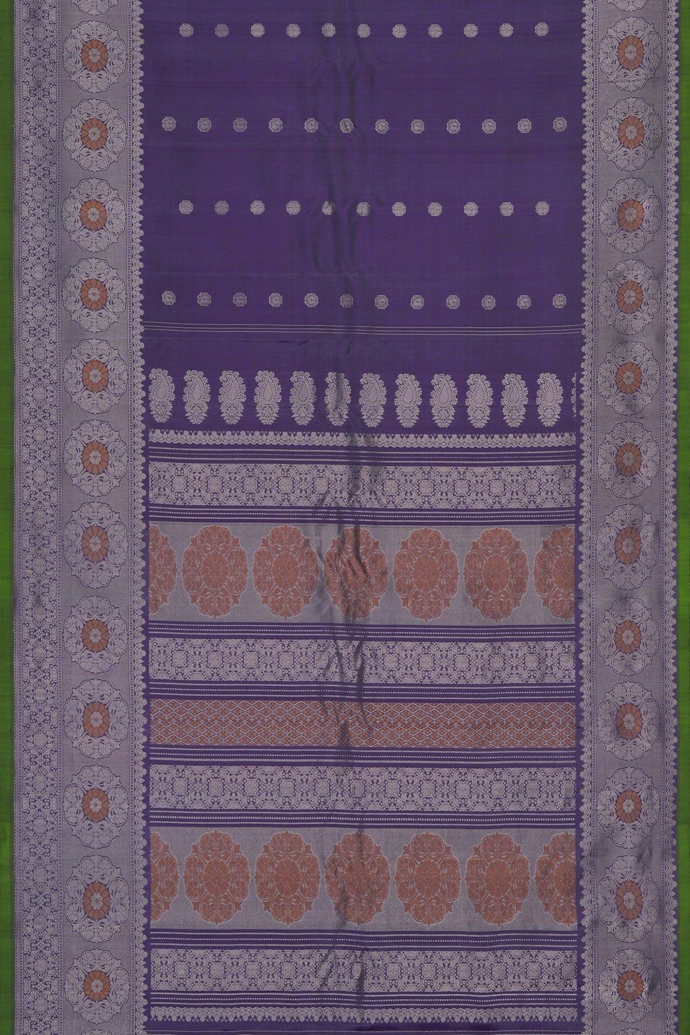 Image of Lavender Purple Gadwal Silk Saree