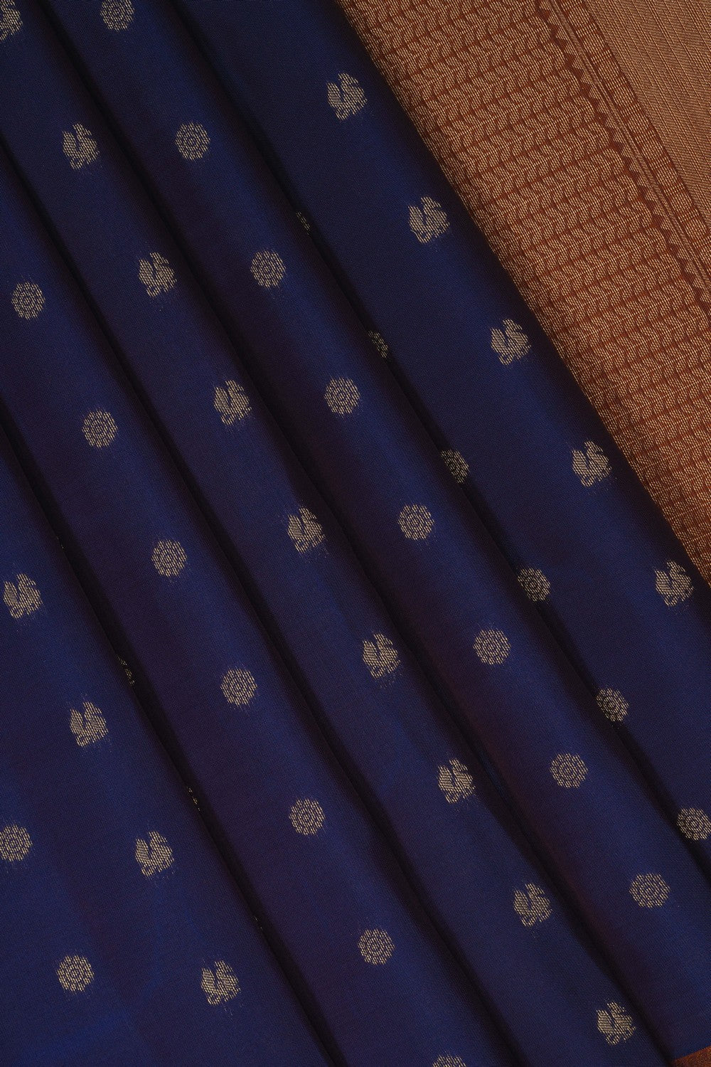 Image of Blueberry Blue South Silk Saree