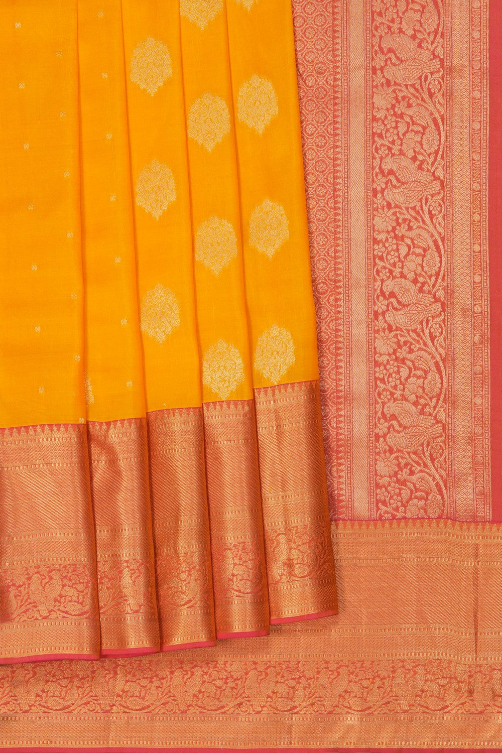 Image of Yellow South Silk Saree