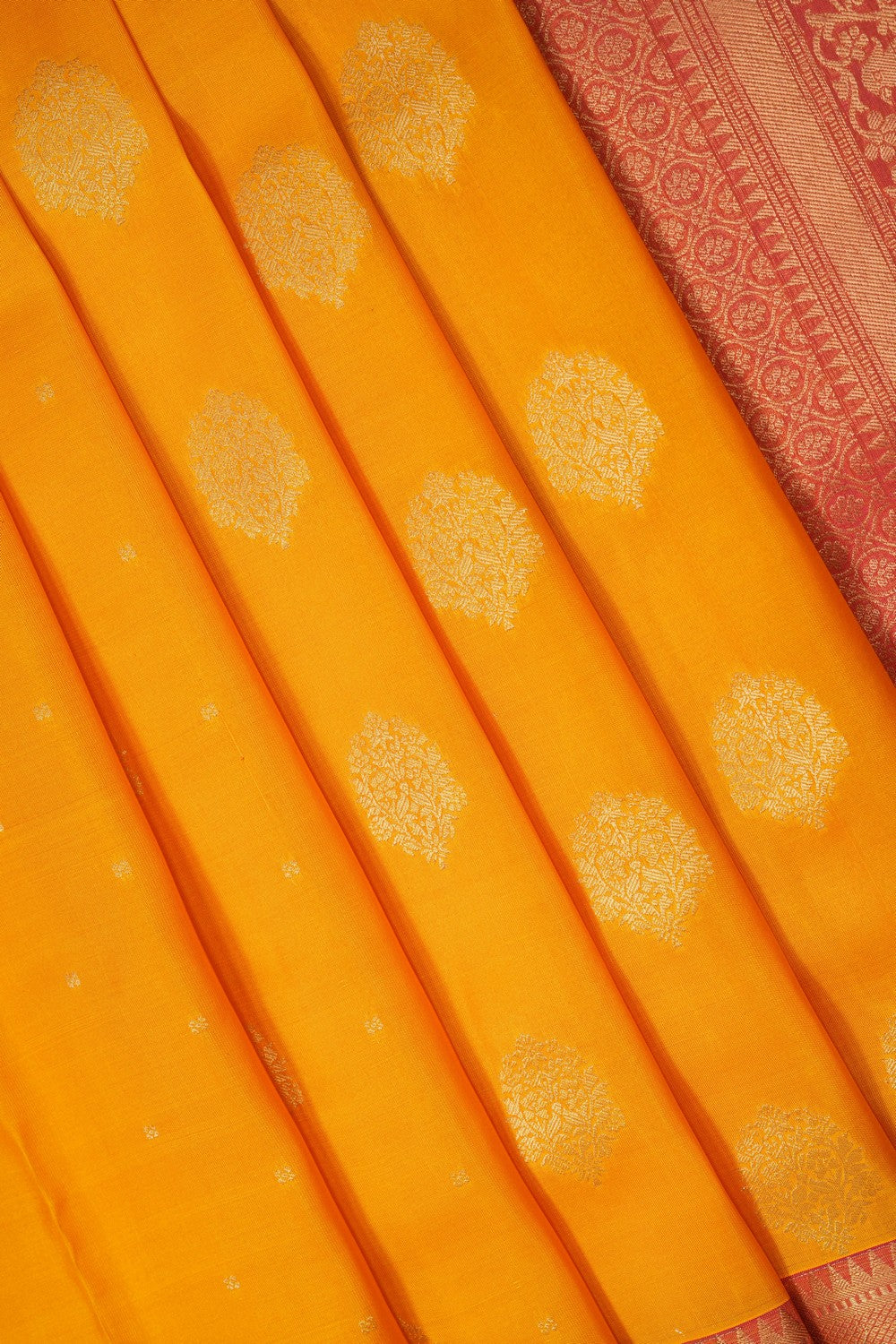 Image of Yellow South Silk Saree