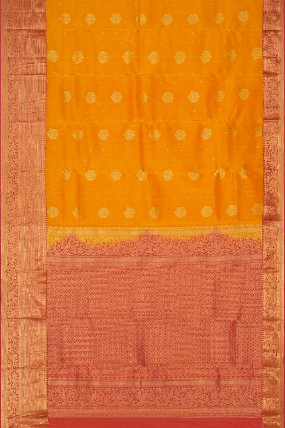 Image of Yellow South Silk Saree