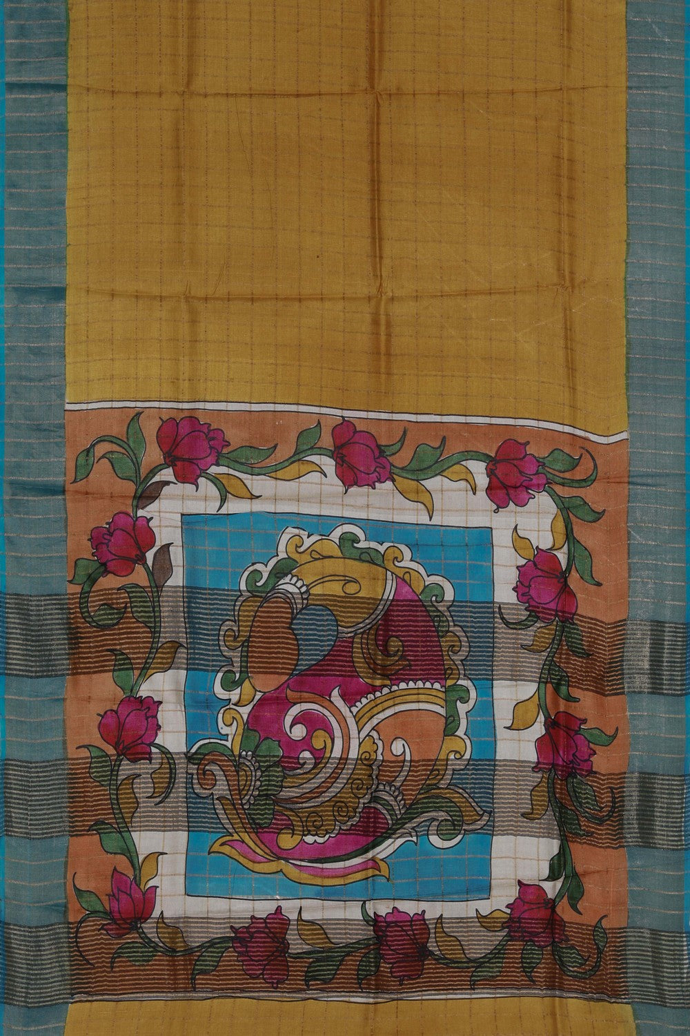 Image of A Beautiful Desi Tussar Printed Saree