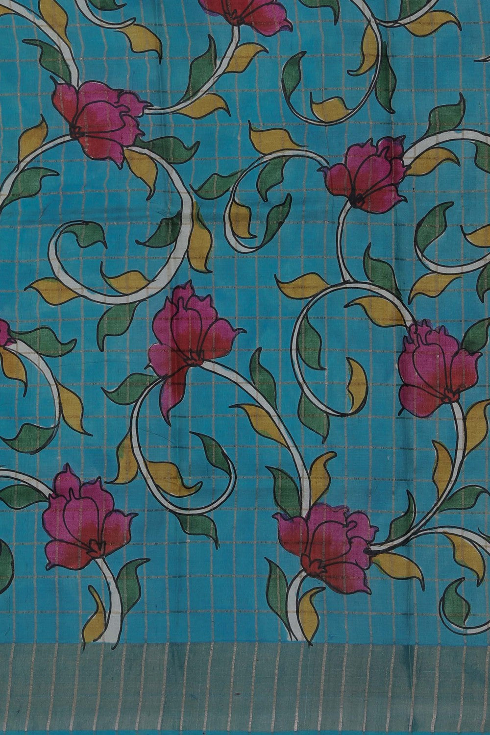 Image of A Beautiful Desi Tussar Printed Saree