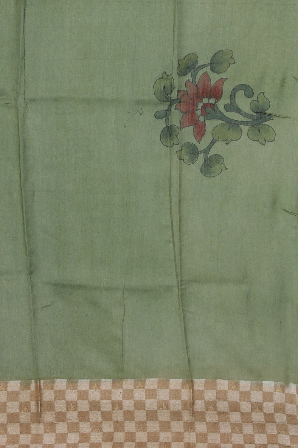 Image of A Beautiful Desi Tussar Printed Saree