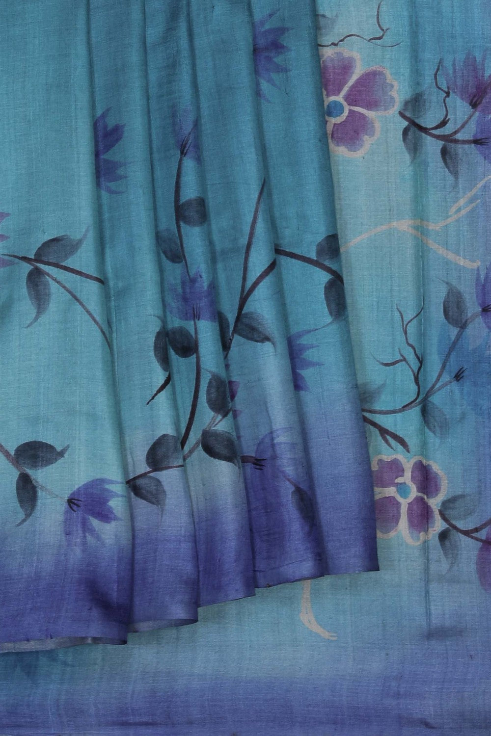 Image of A Beautiful Desi Tussar Printed Saree