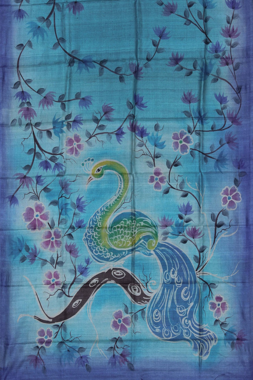 Image of A Beautiful Desi Tussar Printed Saree