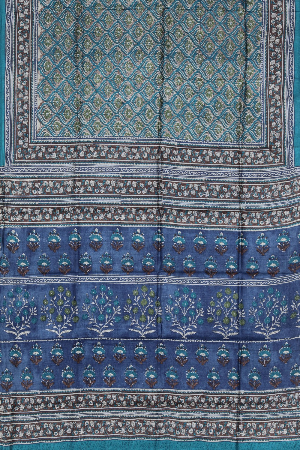 Image of A Beautiful Desi Tussar Printed Saree