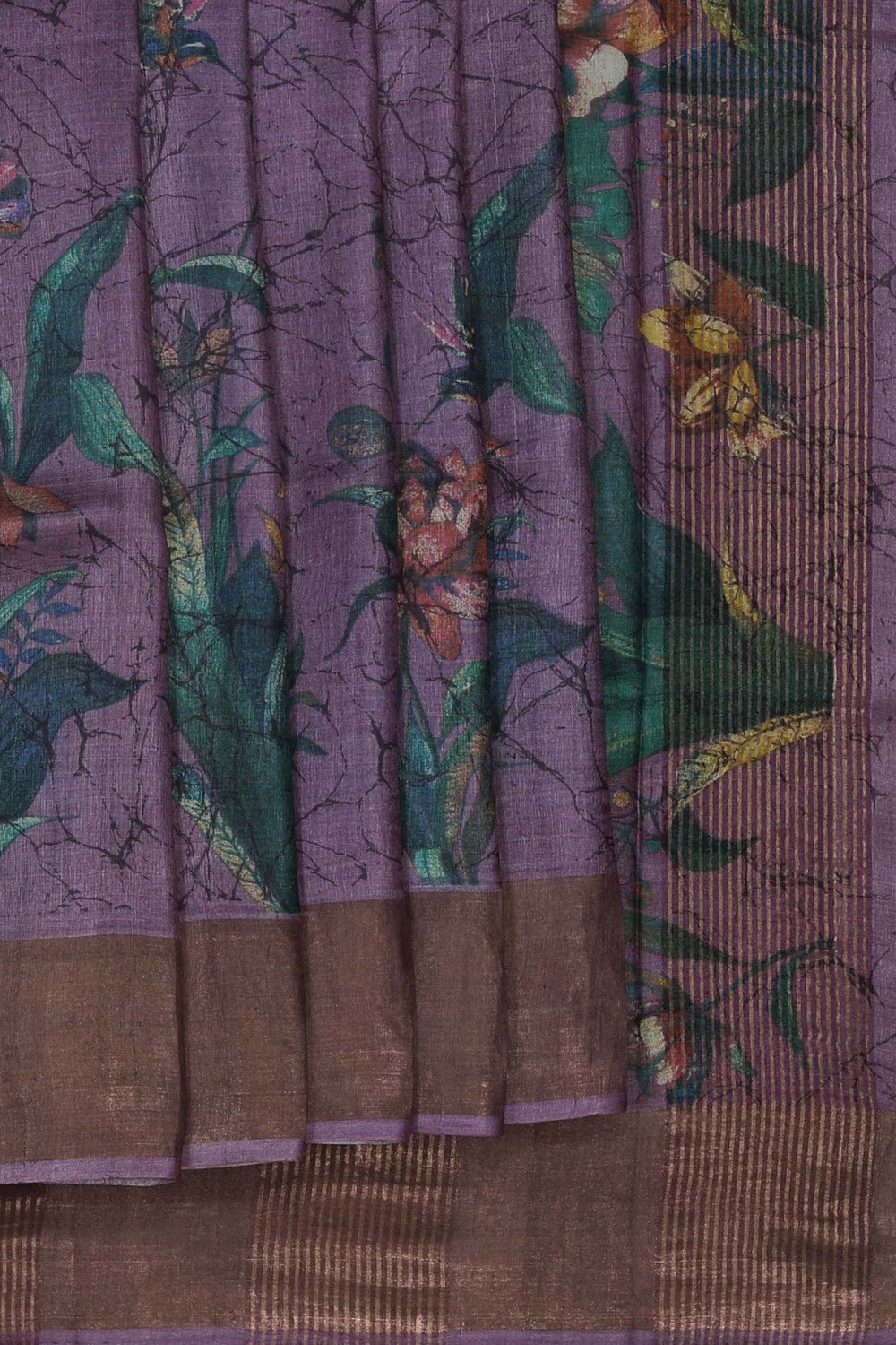 Image of A Beautiful Desi Tussar Printed Saree