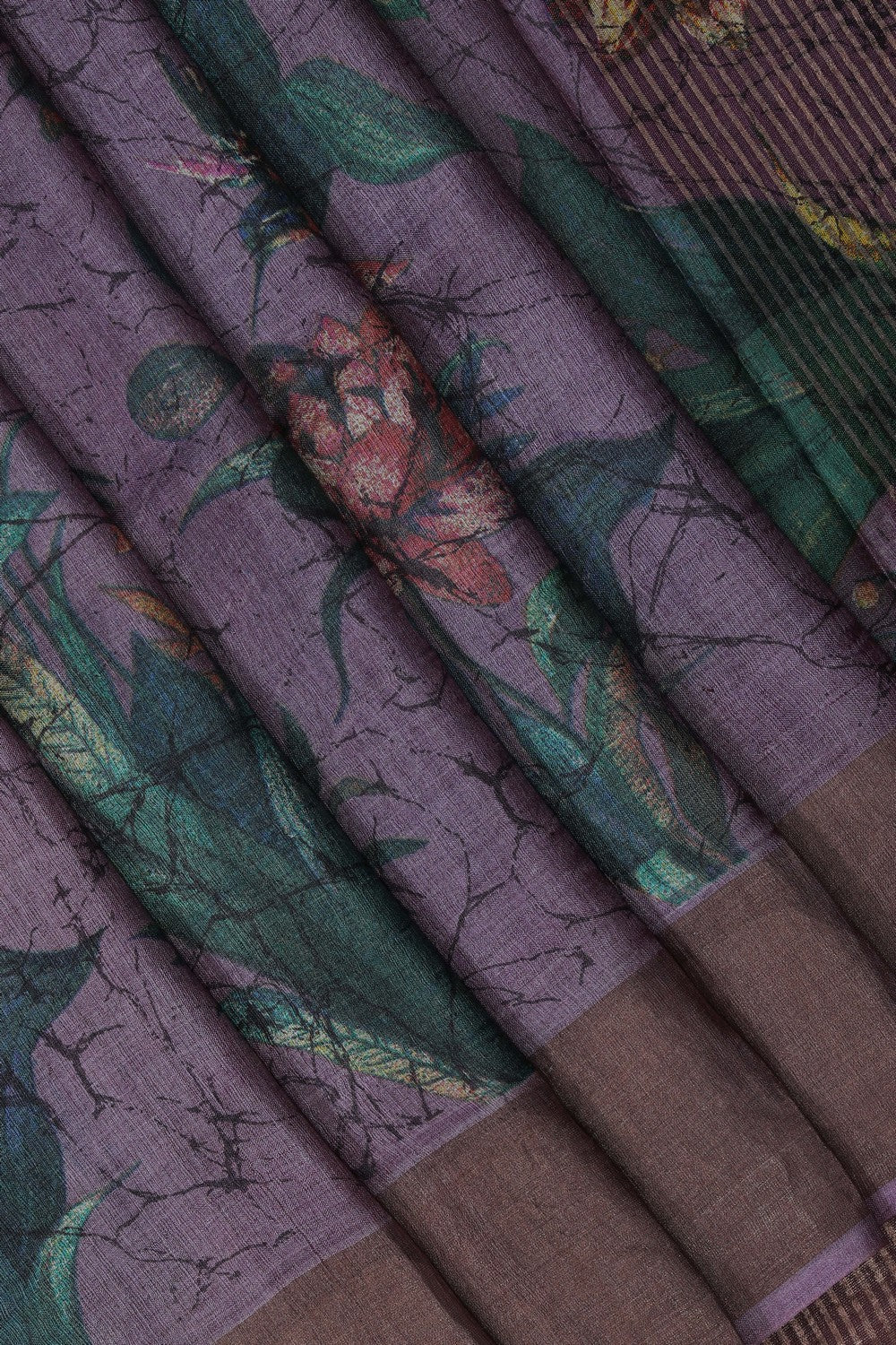 Image of A Beautiful Desi Tussar Printed Saree