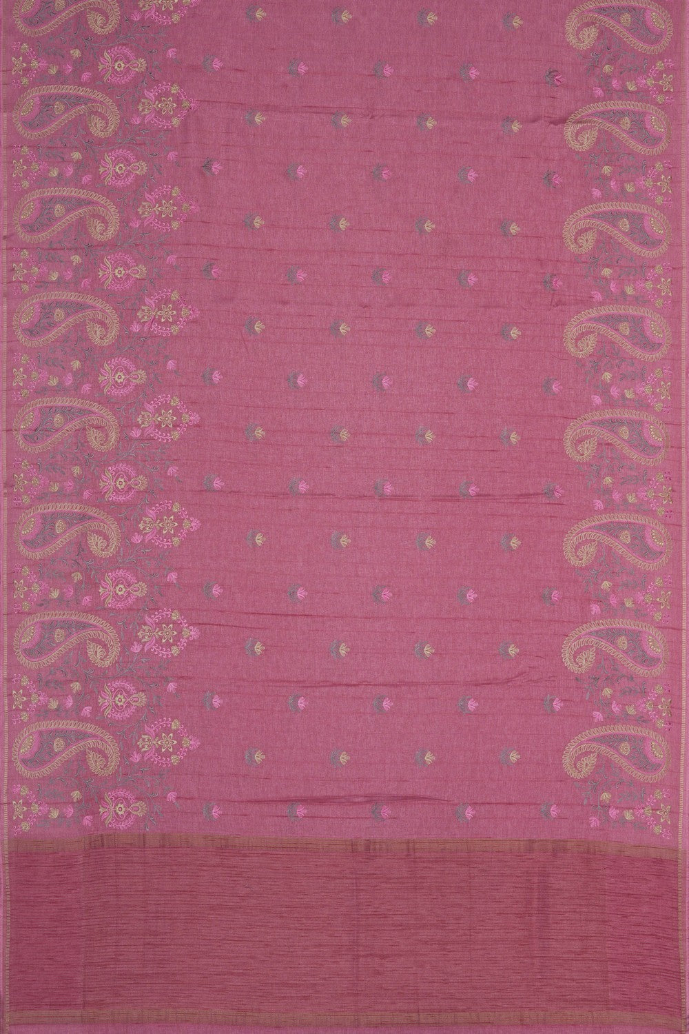 Image of Pink Desi Tussar Silk Saree