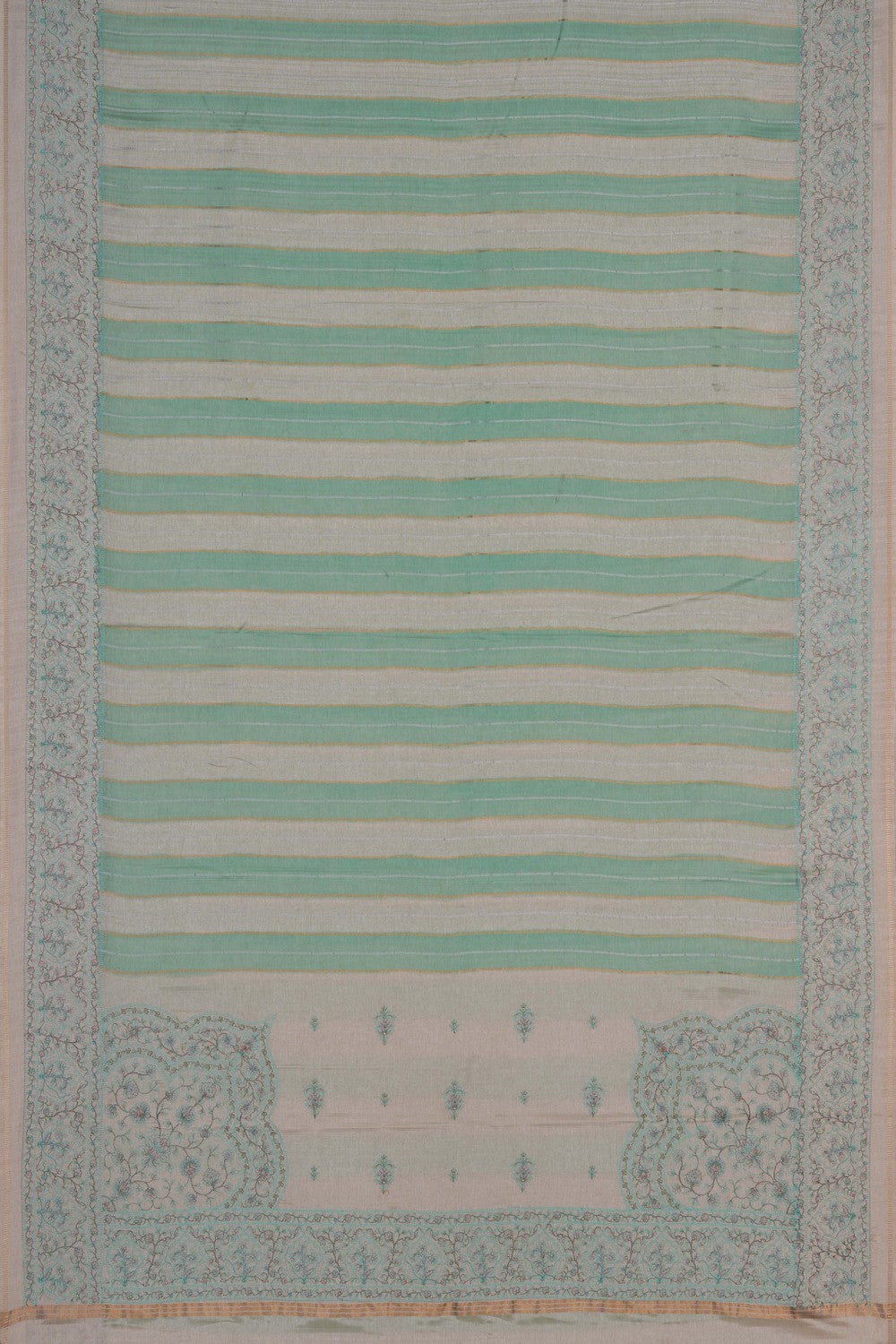 Image of Green Desi Tussar Silk Saree