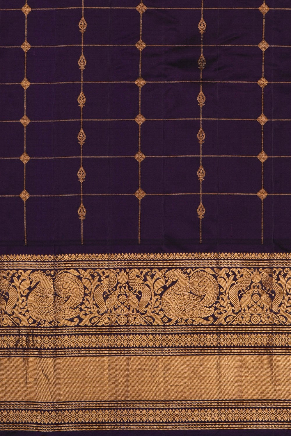Image of Sea Green Gadwal Silk Saree