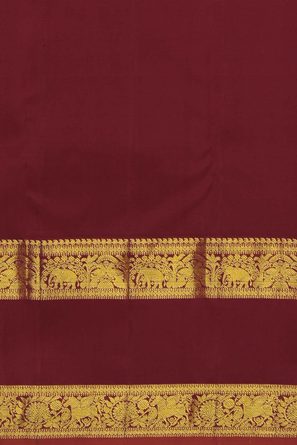 Image of Gadwal Silk Red Saree
