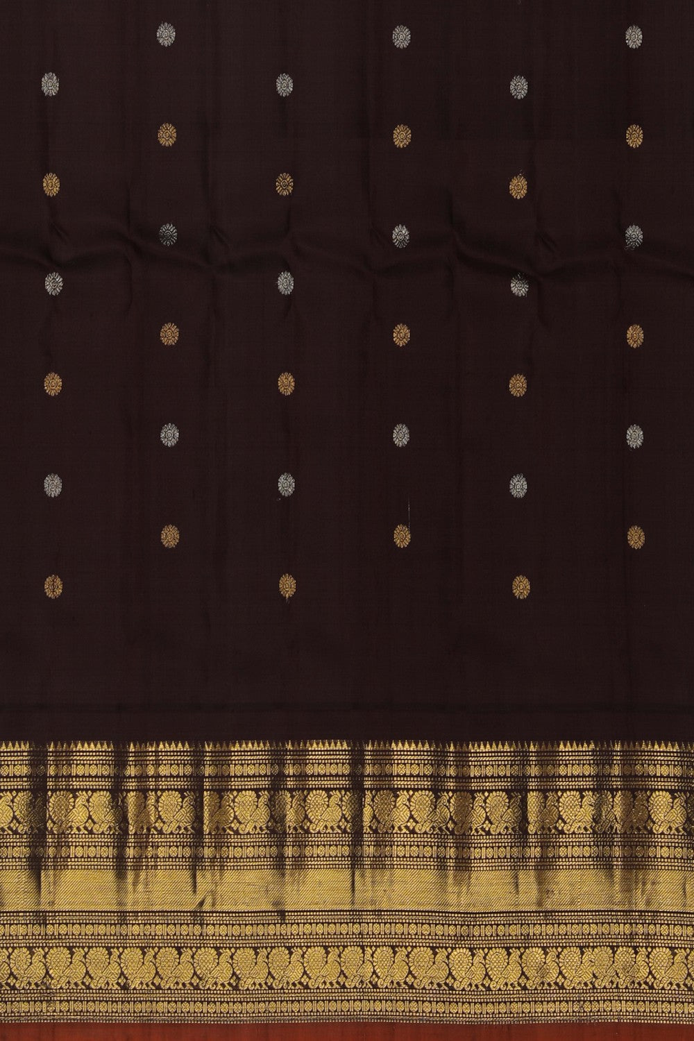Image of Gadwal Silk Spring Green Saree