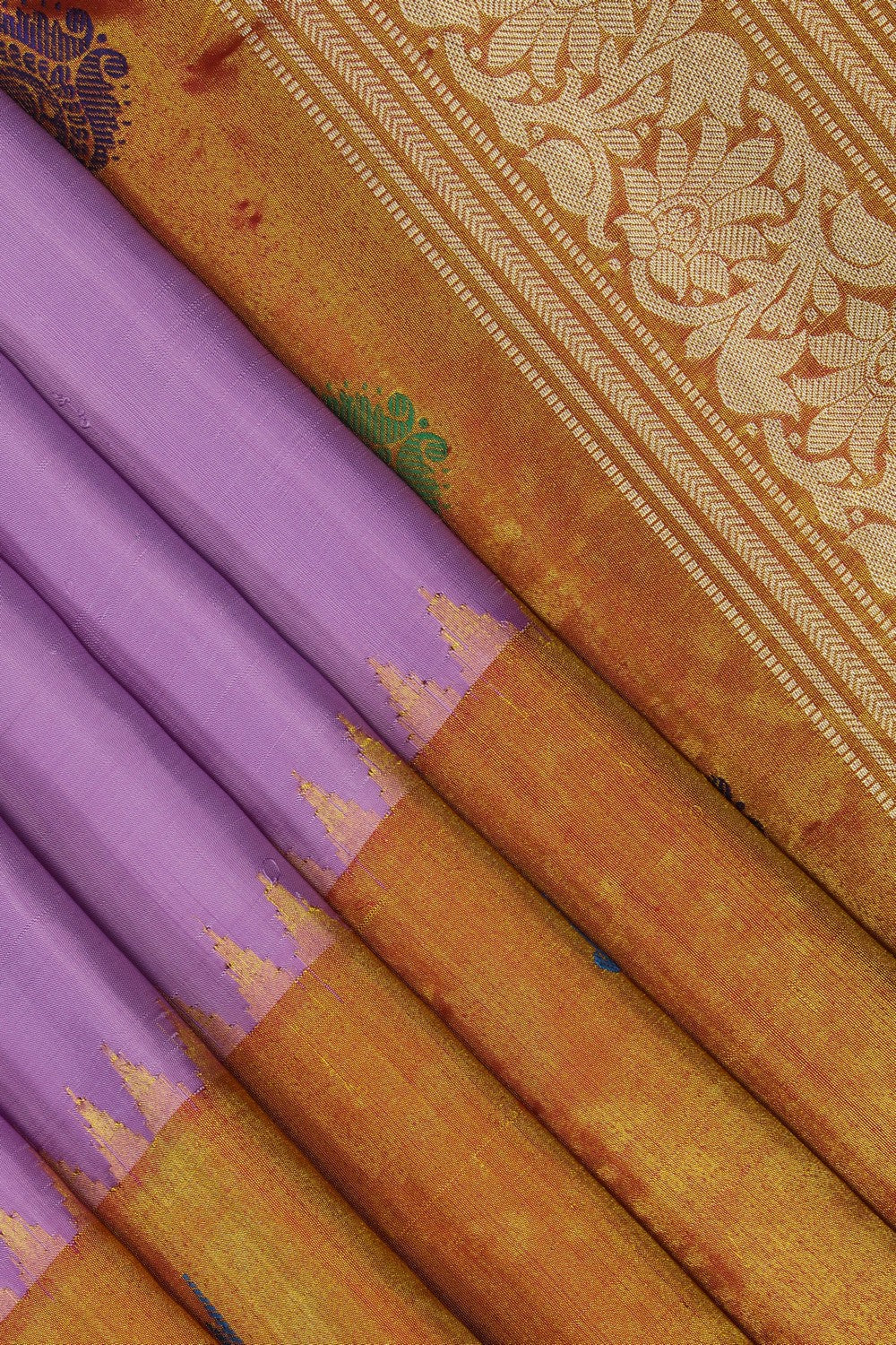 Image of Gadwal Silk Lavender Saree