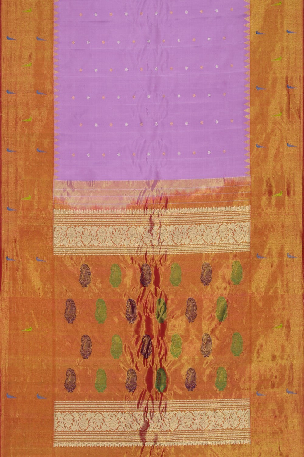 Image of Gadwal Silk Lavender Saree